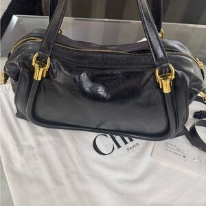 Chloe paraty 24 bag shiny leather